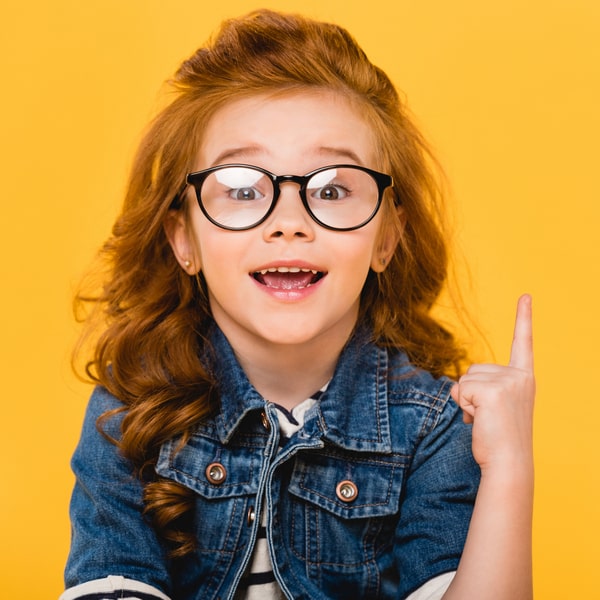 A photo of girl in glasses