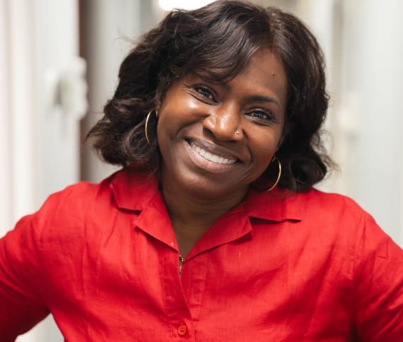 Our patient with her perfect smile