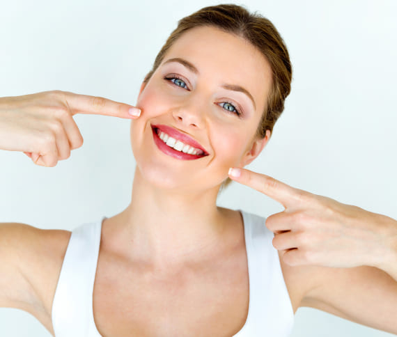 Woman with beautiful smile is smiling